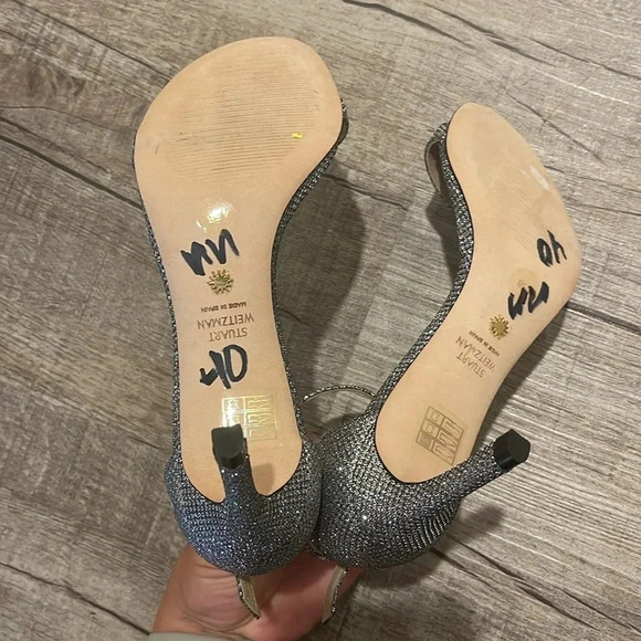 NWOB!! Stuart Weitzman - Nunakedstraight Strap Sandal Mid Heel Sandals - 4.5B - Picture 7 of 8